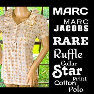 ▪️MARC JACOBS▪️Ruffle Collar Star Print Polo